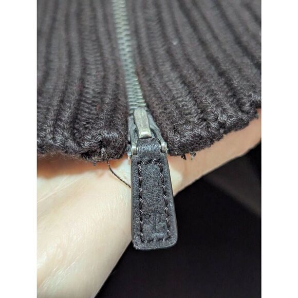 Ralph Lauren Women's Brown Front Full Zip Cotton Heavyweight Cardigan Sweater La - Picture 5 of 7